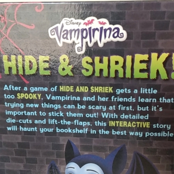DISNEY JUNIOR VAMPIRINA HIDE & SHRIEK HARDCOVER SPOOKY FUN STORYTIME BOOK NWOT - Picture 6 of 9
